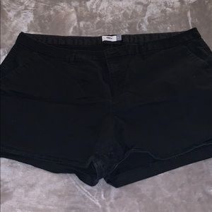 Black chino shorts